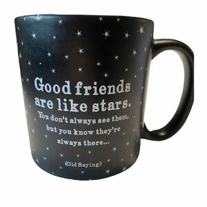 Good friends are like stars black mug